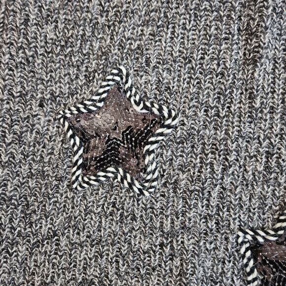 Ganji LA Black and White Sequin Sweater Size S/M - Picture 3 of 6